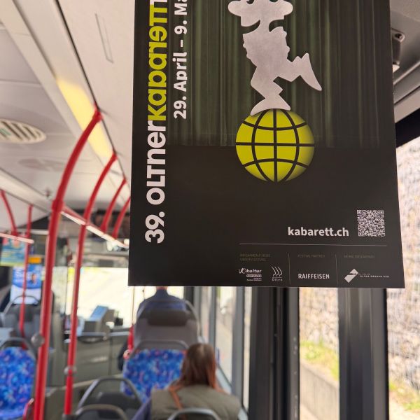 Eine sehr gute Kombination: Mobilitätspartnerschaft Kabarett-Tage mit der BOGG - @Busbetrieb Olten Gösgen Gäu AG
Am Mittwoch geht es los. Jetzt noch Tickets kaufen!
Veranstaltungen: https://www.kabarett.ch/programm/2026
#OKT #Olten #Oltnerkabaretttage #Kabarett
#Satire #kabarettschweiz #BOGG #olten
#oltenentdecken